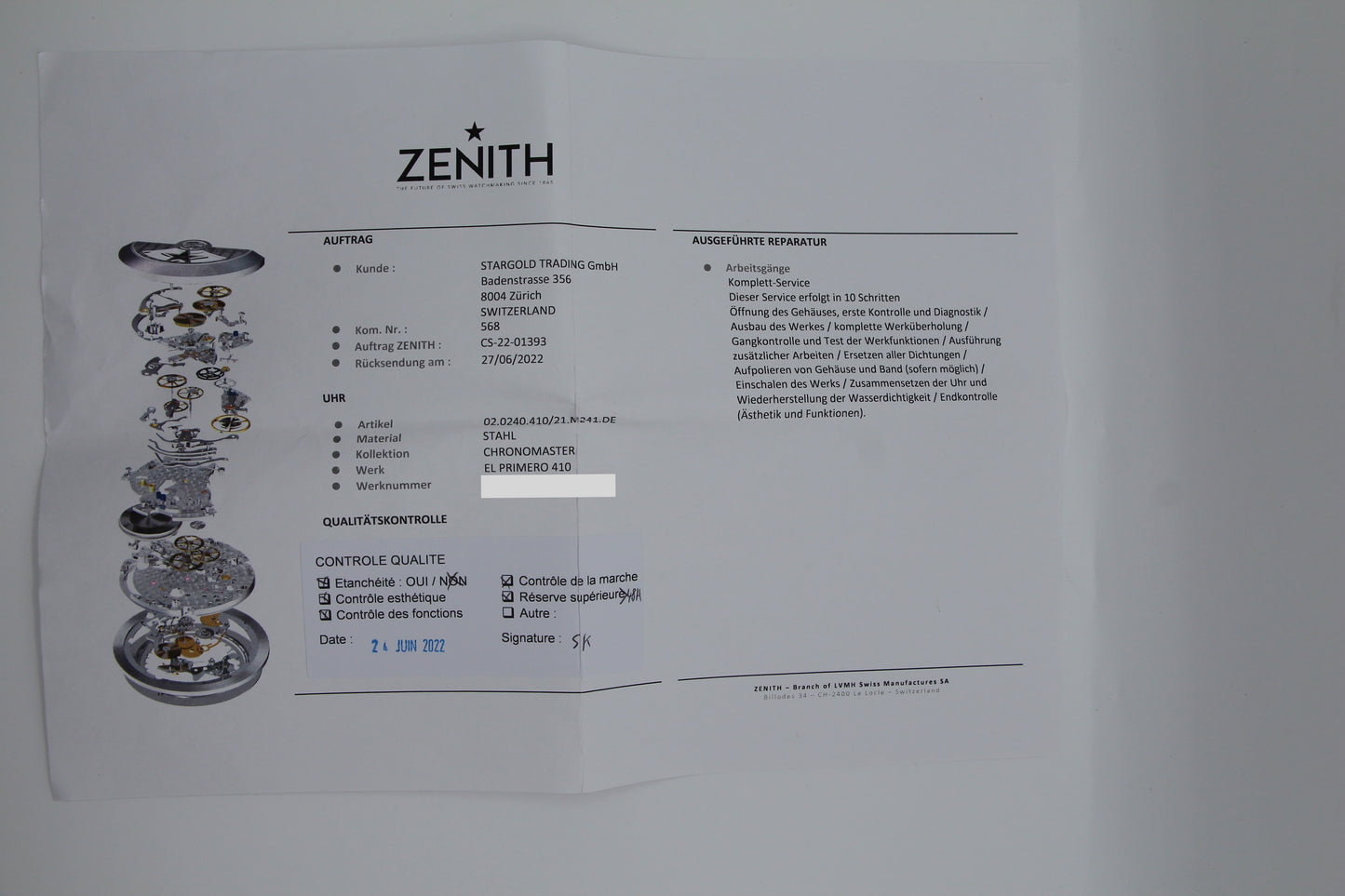 Zenith El Primero Chronomaster