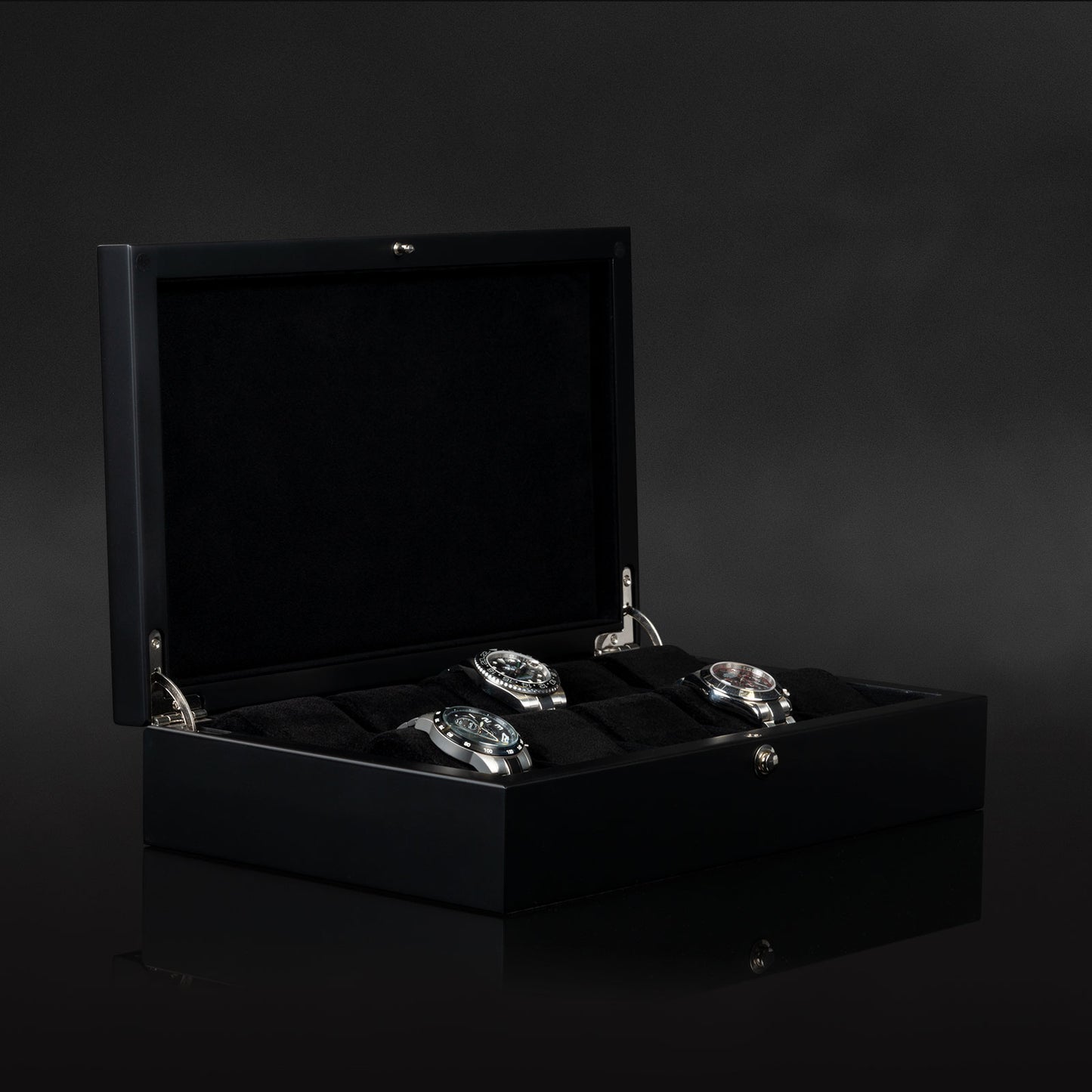 Beco Uhrenbox Piano Silk 10 - Schwarz