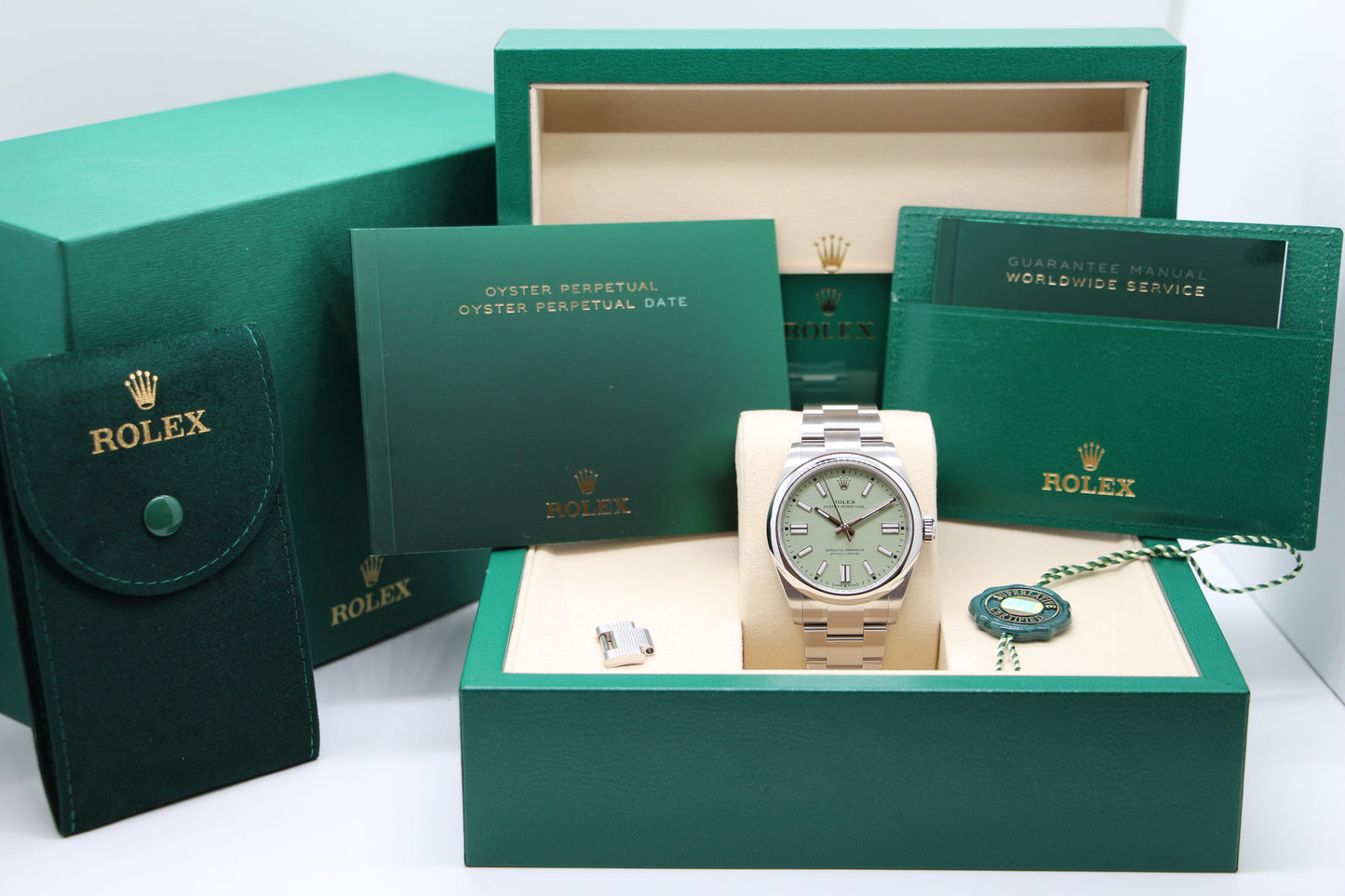 Rolex Oyster Perpetual 41 Pistachio Green NEW