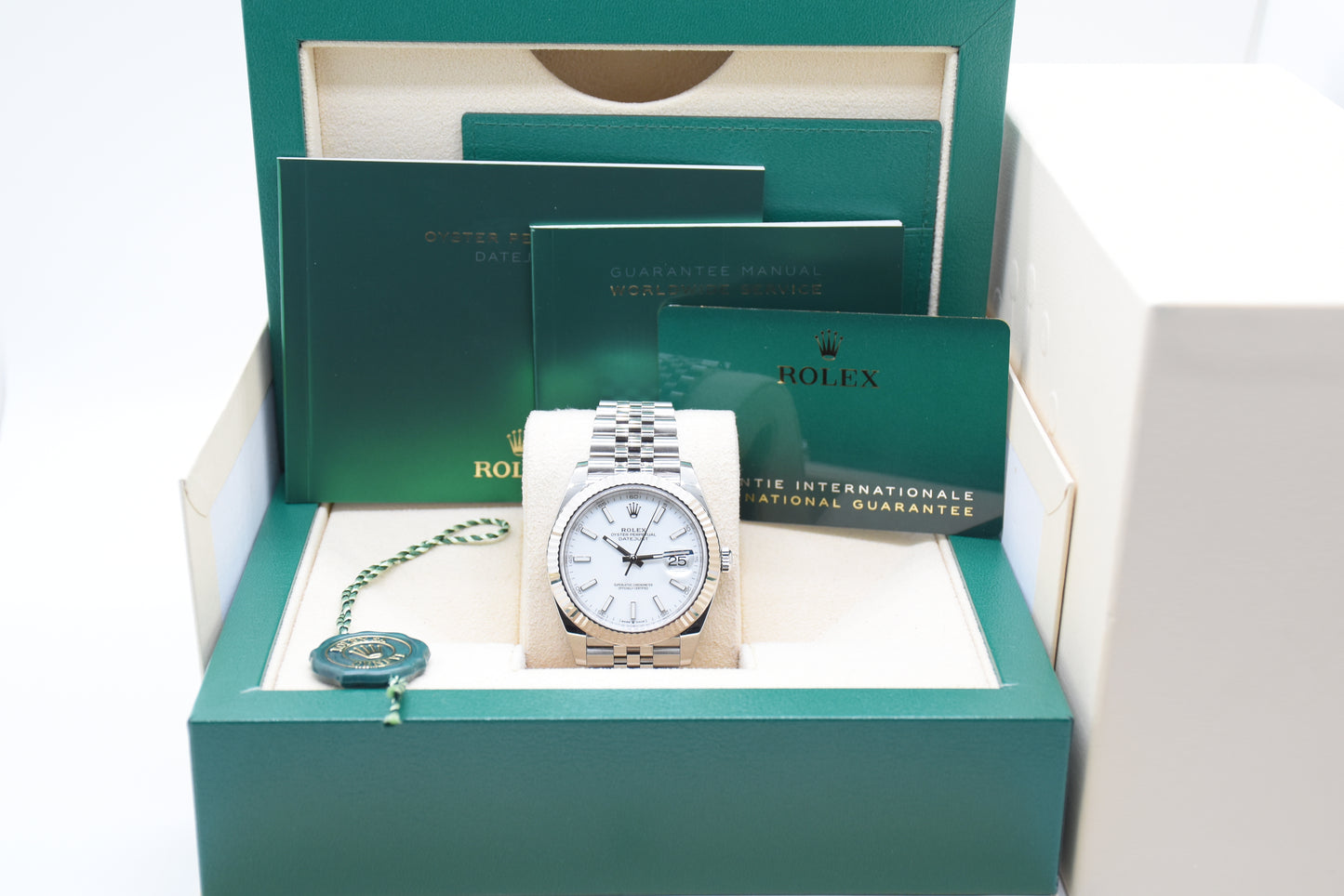 Rolex Datejust 41 Weiss Jubilee