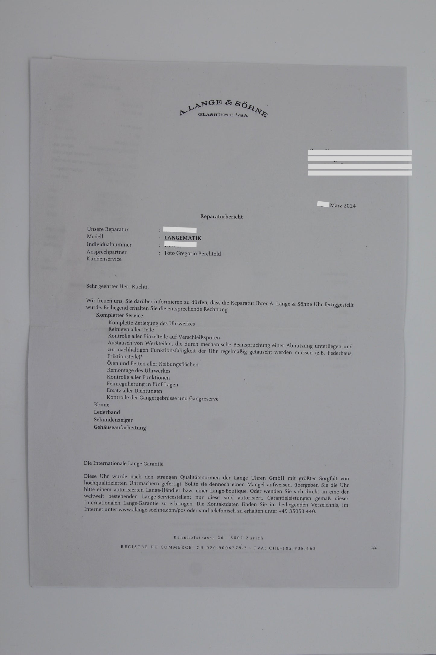 A. Lange & Söhne Langematik Roségold