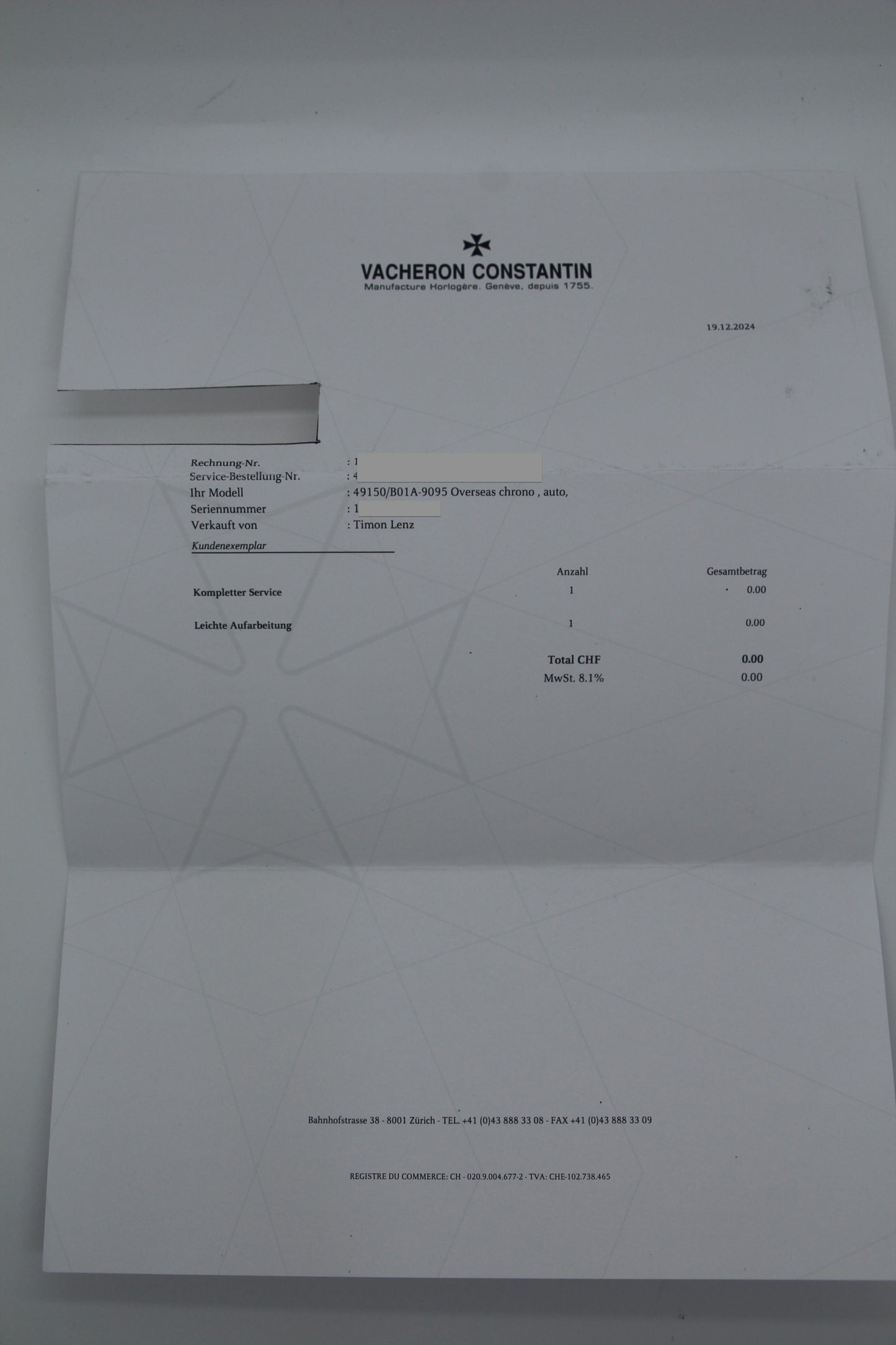 Vacheron Constantin Overseas Chrono