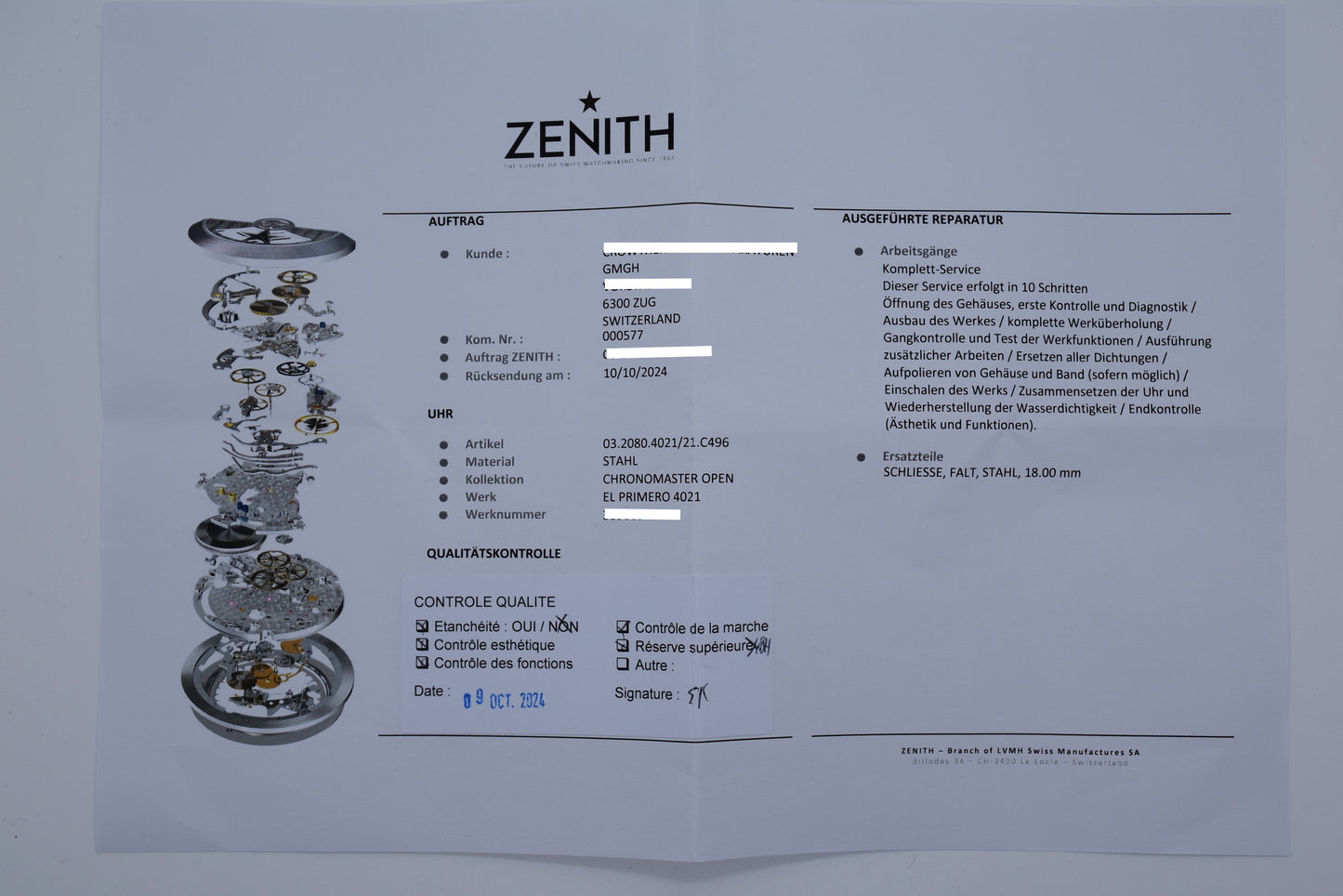 Zenith El Primero Chronomaster Power Reserve