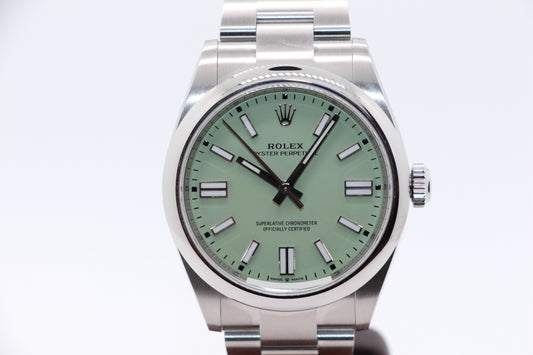 Rolex Oyster Perpetual 41 Pistachio Green NEW