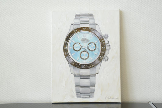 Ölgemälde auf Leinwand - Rolex Daytona Platinum