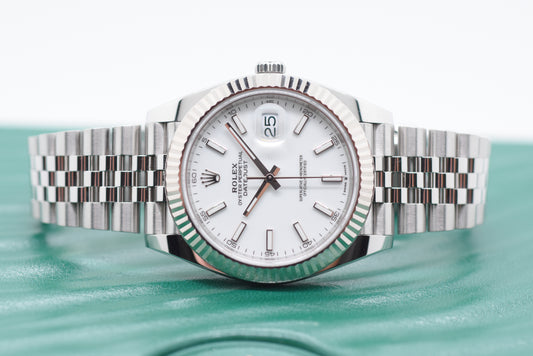 Rolex Datejust 41 Weiss Jubilee