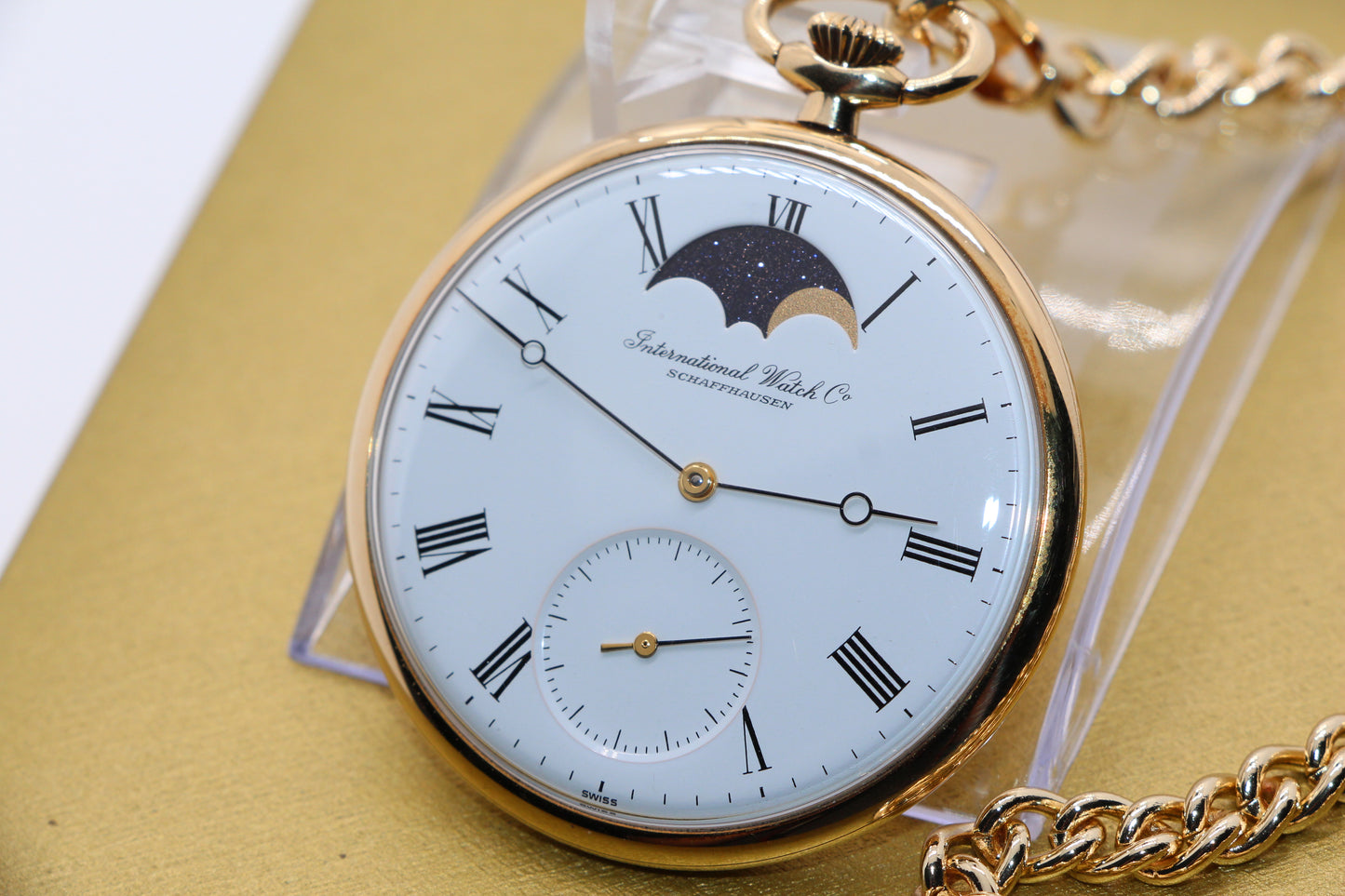 IWC Taschenuhr Mondphase 18K Gold