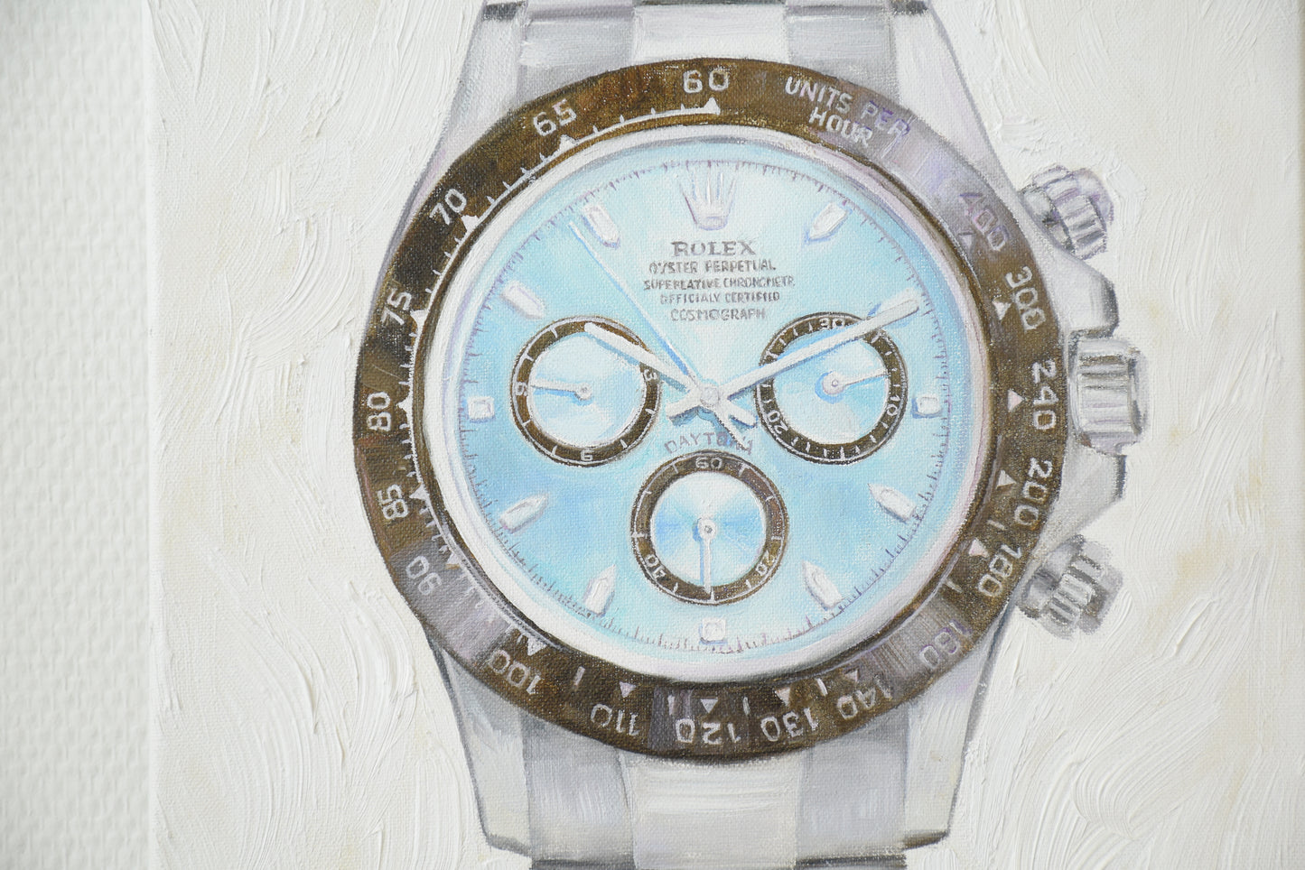 Ölgemälde auf Leinwand - Rolex Daytona Platinum