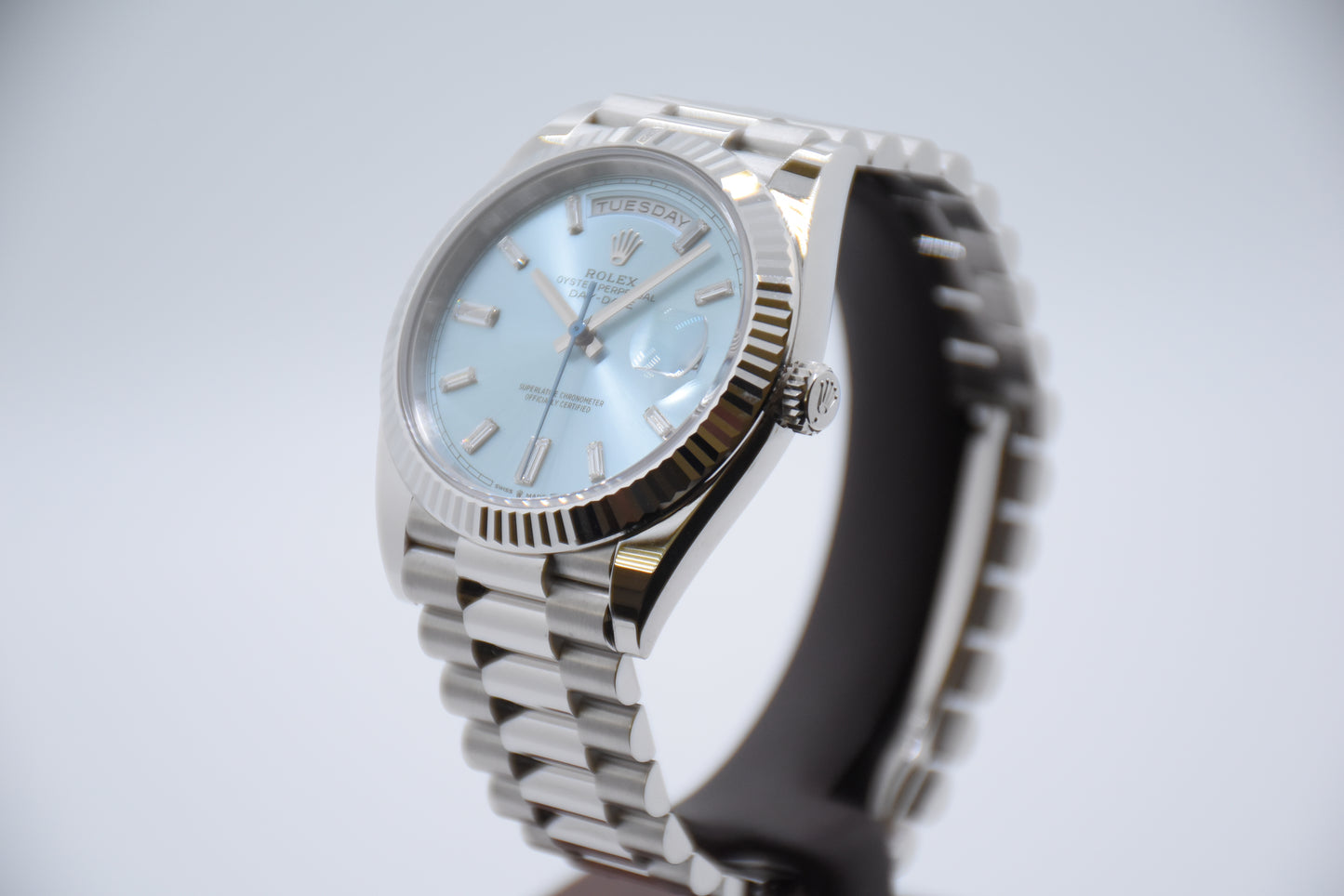 Rolex Day-Date 40 Platin Baguette