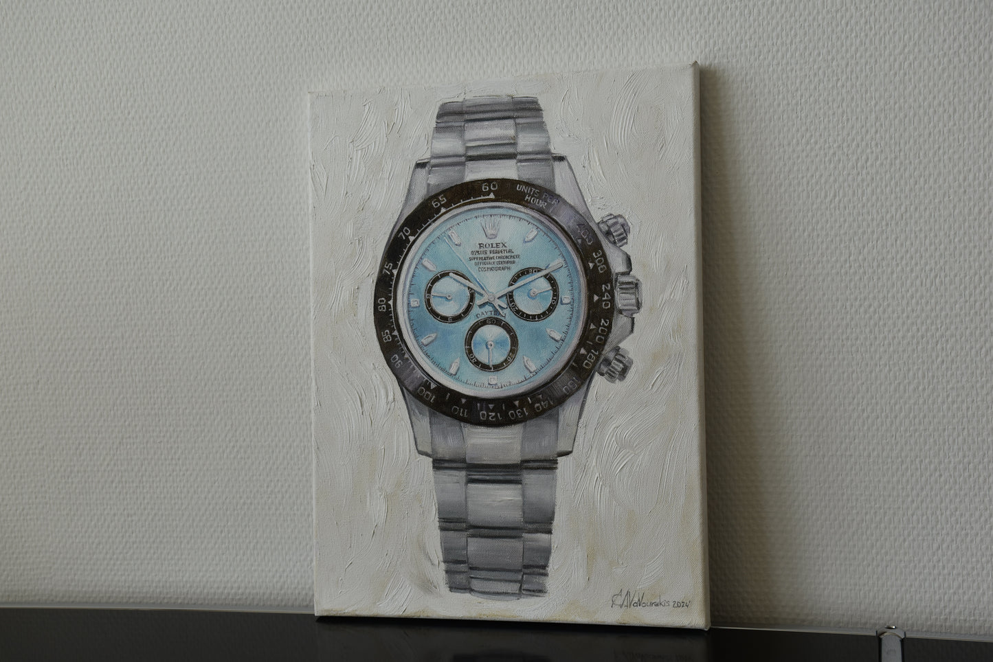 Ölgemälde auf Leinwand - Rolex Daytona Platinum