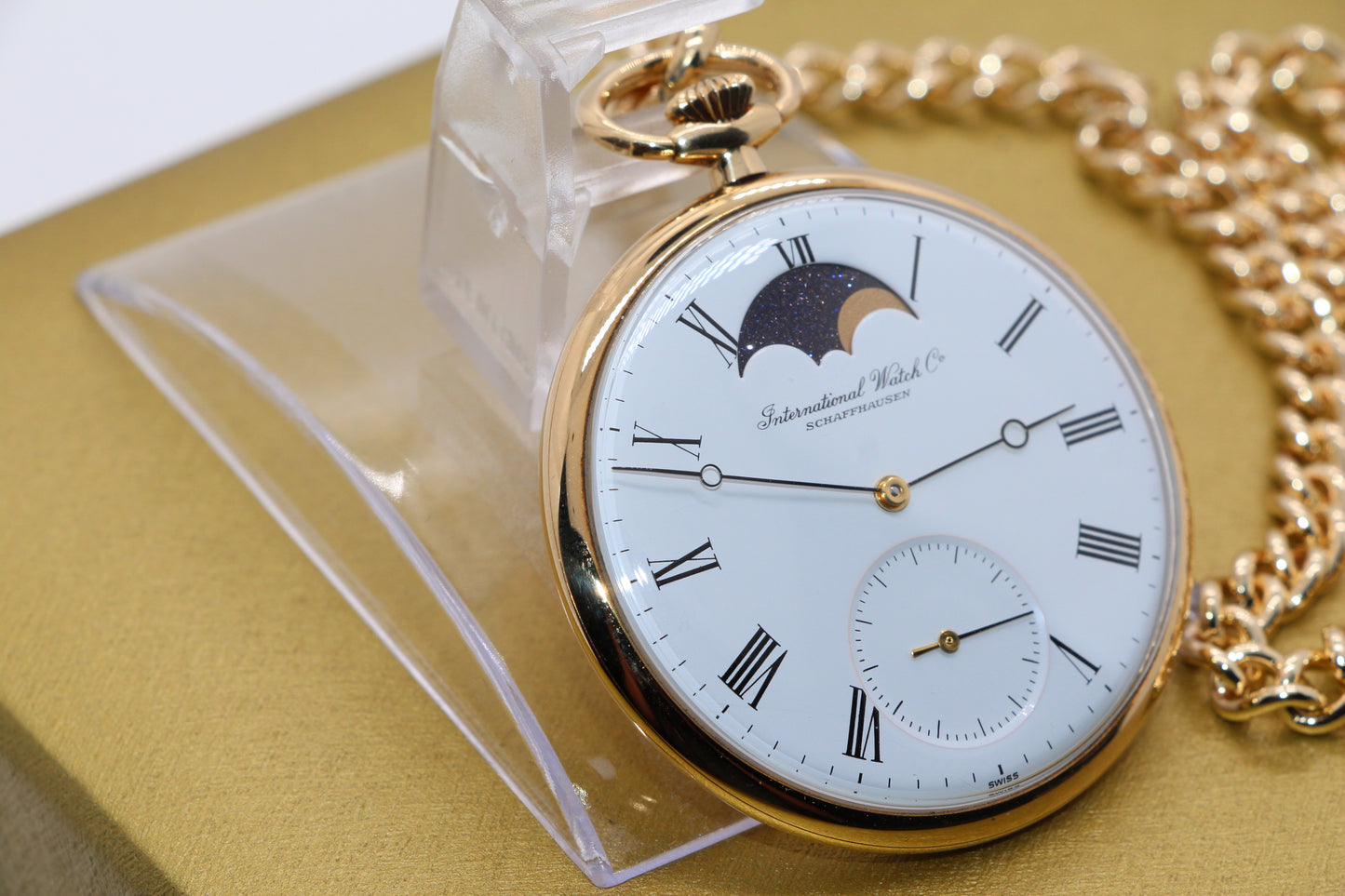IWC Taschenuhr Mondphase 18K Gold