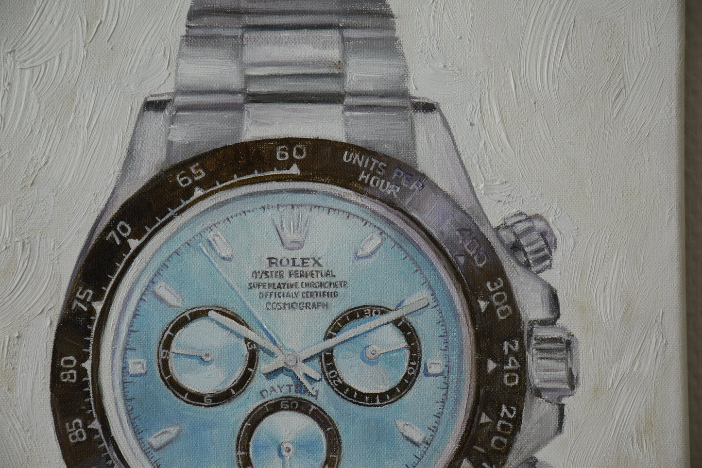 Ölgemälde auf Leinwand - Rolex Daytona Platinum