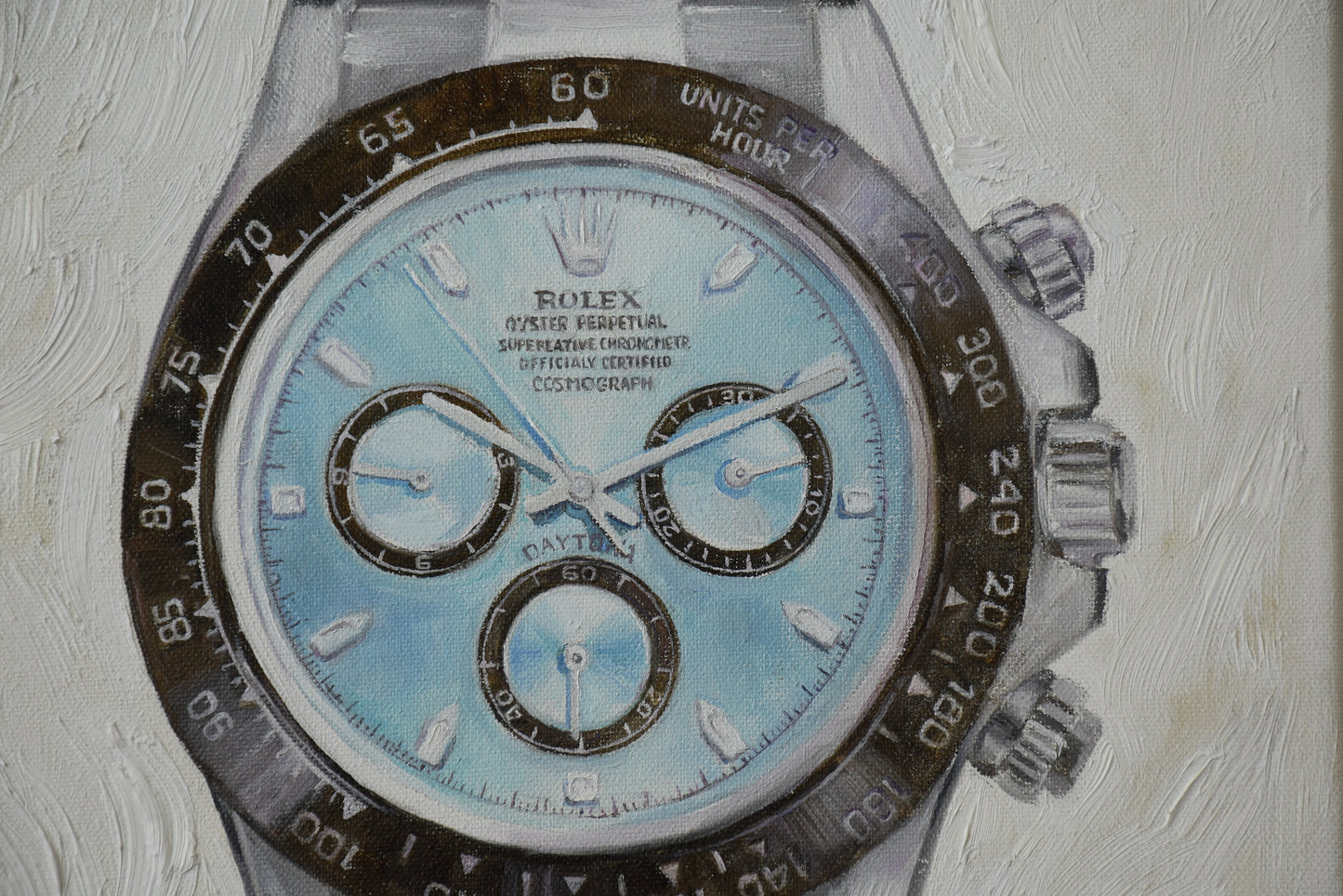 Ölgemälde auf Leinwand - Rolex Daytona Platinum