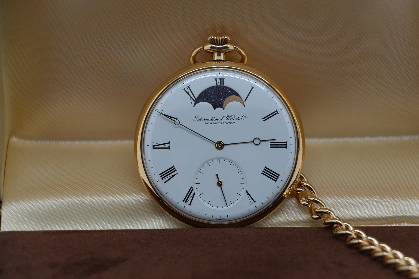 IWC Taschenuhr Mondphase 18K Gold
