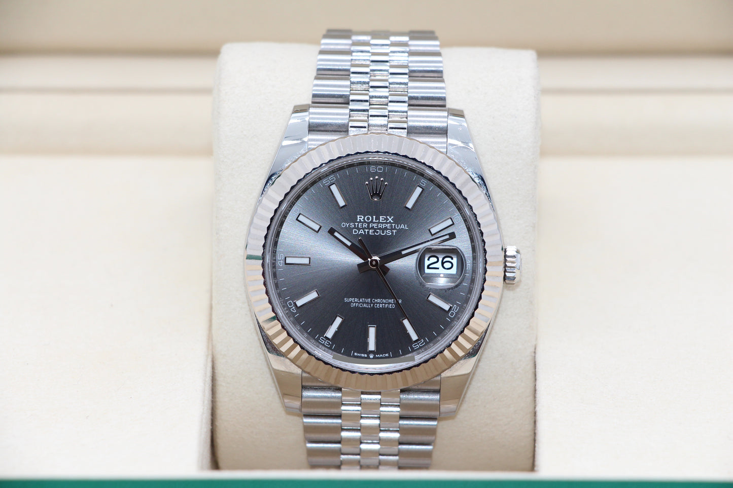 Rolex Datejust 41 Grau Jubilee